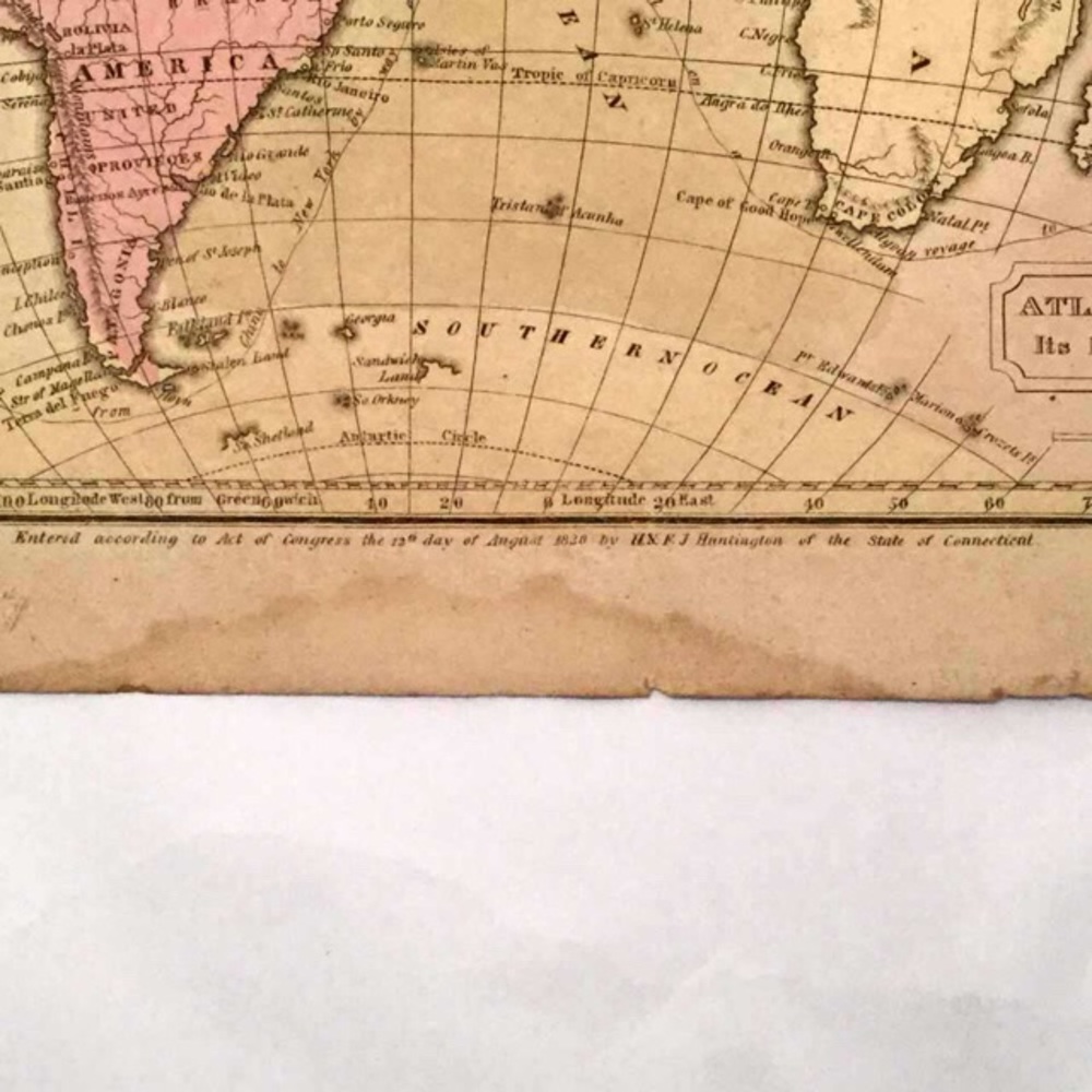 Antique Hand Colored 1830 Map- Atlantic Coastlines - Picture 7 of 10